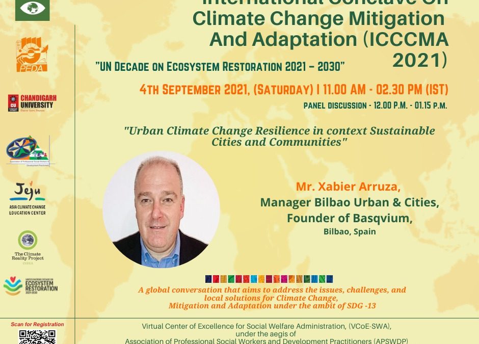 BILBAO URBAN & CITIES DESIGN PARTICIPA EN EL INTERNATIONAL CONCLAVE ON CLIMATE CHANGE MITIGATION AND ADAPTATION