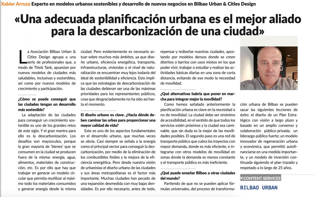 «Una adecuada planificación urbana es el mejor aliado para descarbonizar la ciudad» – EL CORREO