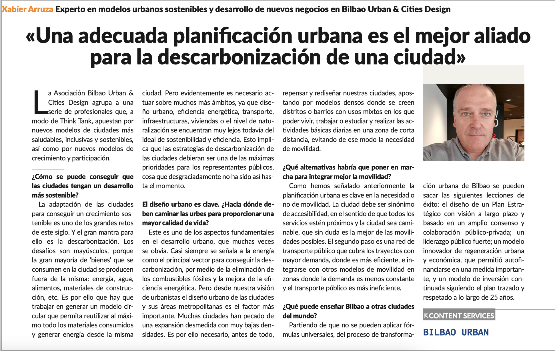 «Una adecuada planificación urbana es el mejor aliado para descarbonizar la ciudad» – EL CORREO