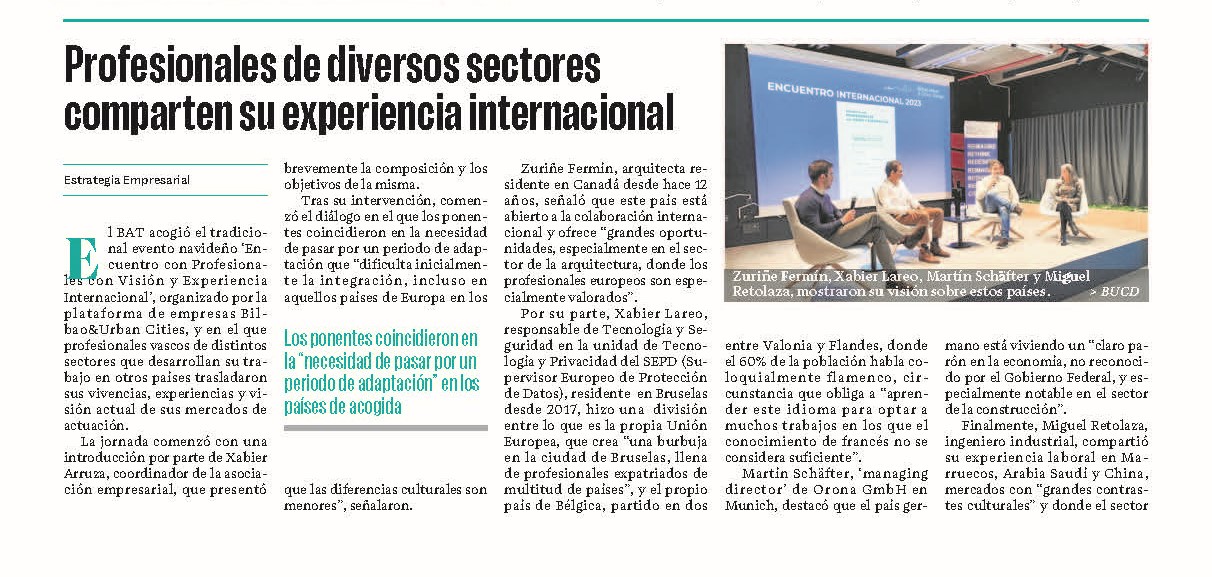 PROFESIONALES DE DIVERSOS SECTORES COMPARTEN SU EXPERIENCIA INTERNACIONAL